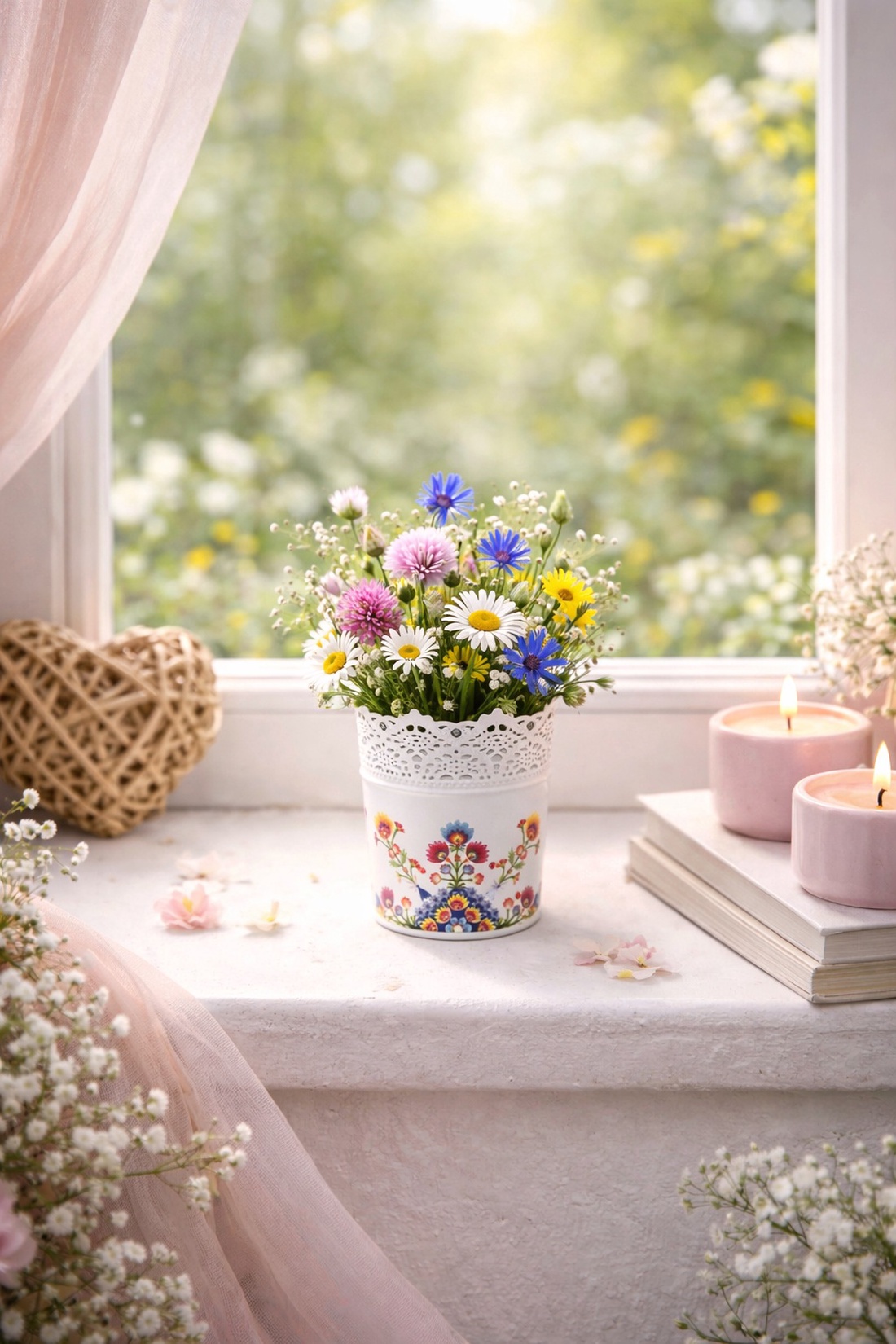 Ghiveci decorativ model folk multicolor- 8381 - casă & stil de viață - decorațiuni de casă - accesorii florale - ghiveci de plante - Artynos.ro