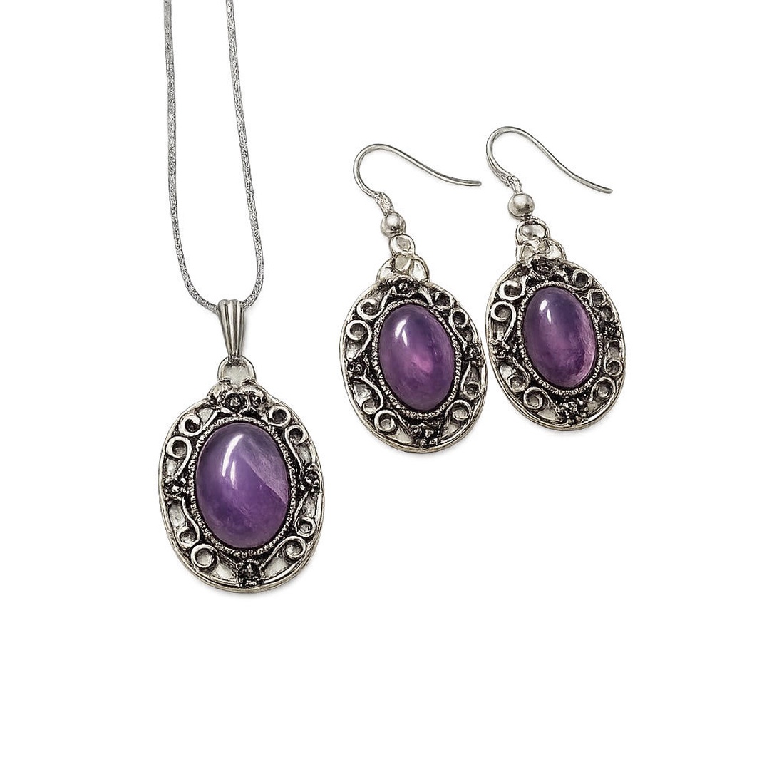 Set bijuterii ametist 175800 - bijuterii - seturi de bijuterii - Artynos.ro