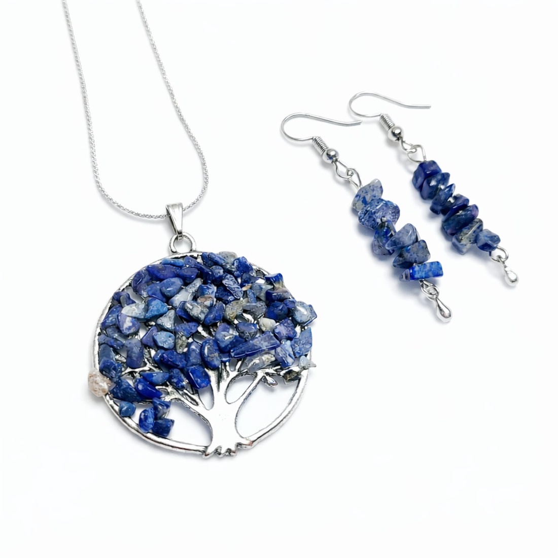 Set bijuterii Pomul Vietii cu Lapis Lazuli � 192854 - bijuterii - seturi de bijuterii - Artynos.ro