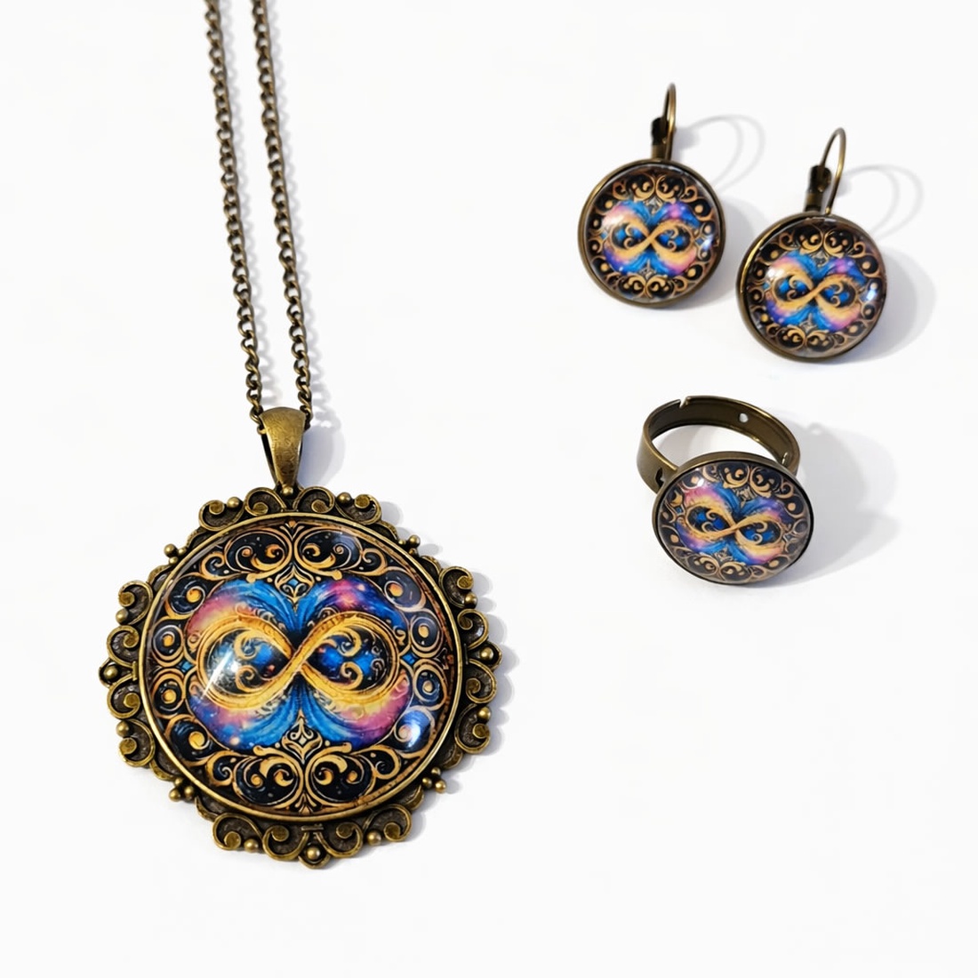 Set bijuterii cu simbolul infinit 110600 - bijuterii - seturi de bijuterii - Artynos.ro