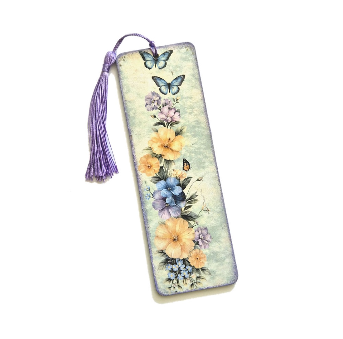 Semn de carte lemn flori - 103011 - cărți și creații cu tematică muzicală, cadouri - semn de carte - Artynos.ro