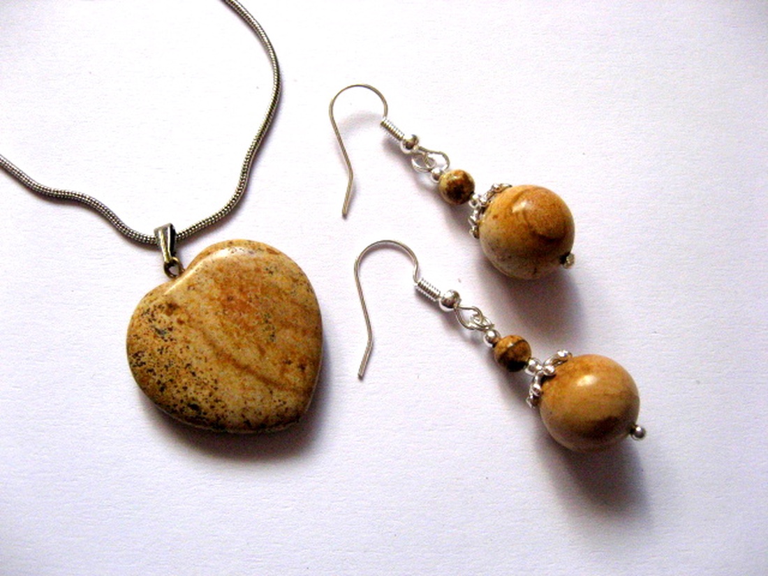 Set de bijuterii cu jasp � 154001 - bijuterii - seturi de bijuterii - Artynos.ro