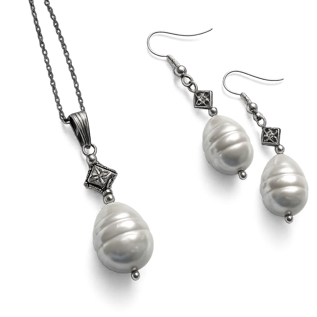 Set de bijuterii cu perle mallorca � 210700 - bijuterii - seturi de bijuterii - Artynos.ro