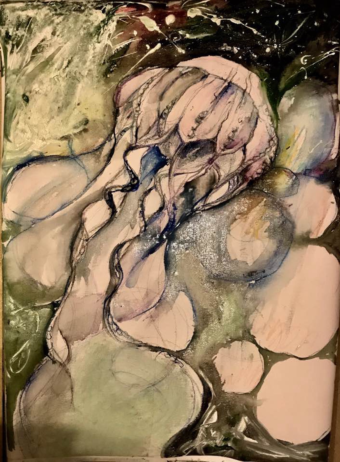 Tablou Meduza � 50x70 cm, canvas, tehnica mixta � Dorothea Cailean - casă & stil de viață - decorațiuni de casă - decorațiuni de pereți - decorațiuni suspendate - Artynos.ro