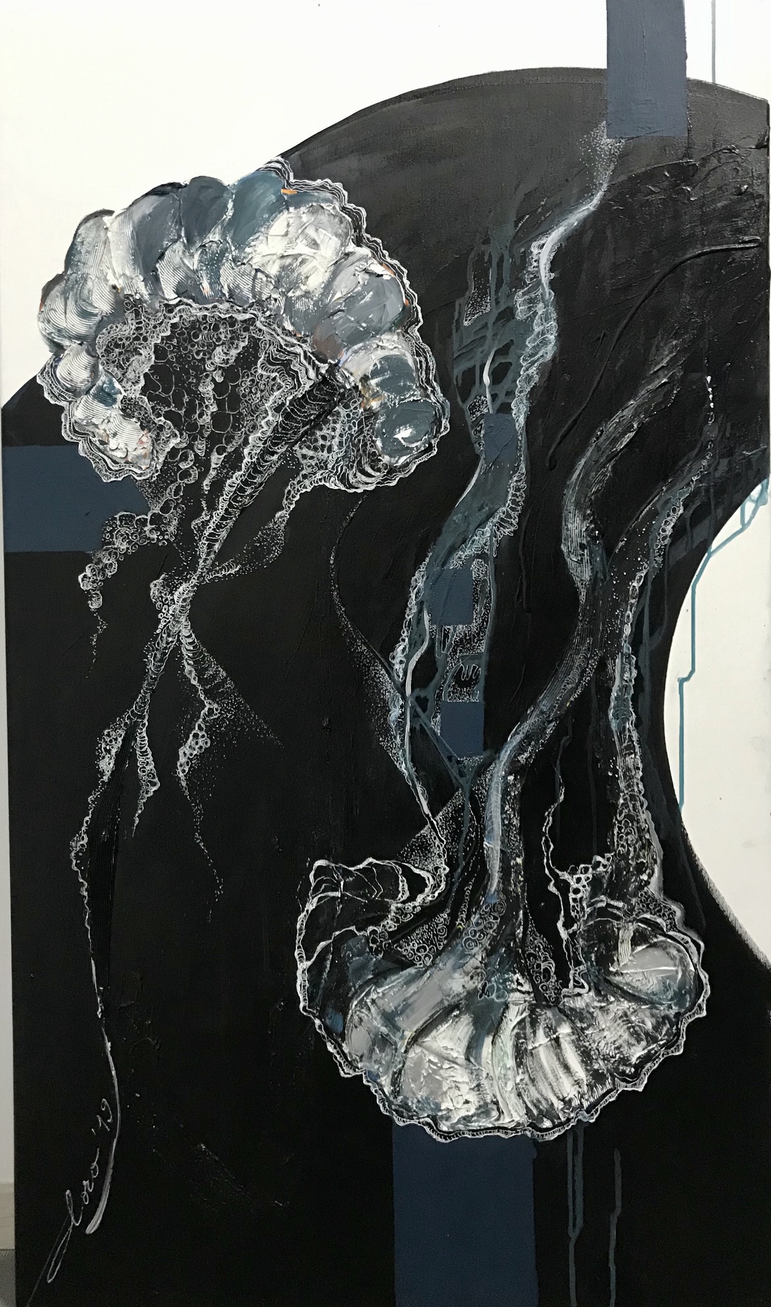 Tablou Meduze III � 80x120 cm, canvas, tehnica mixta � Dorothea Cailean - casă & stil de viață - decorațiuni de casă - decorațiuni de pereți - decorațiuni suspendate - Artynos.ro