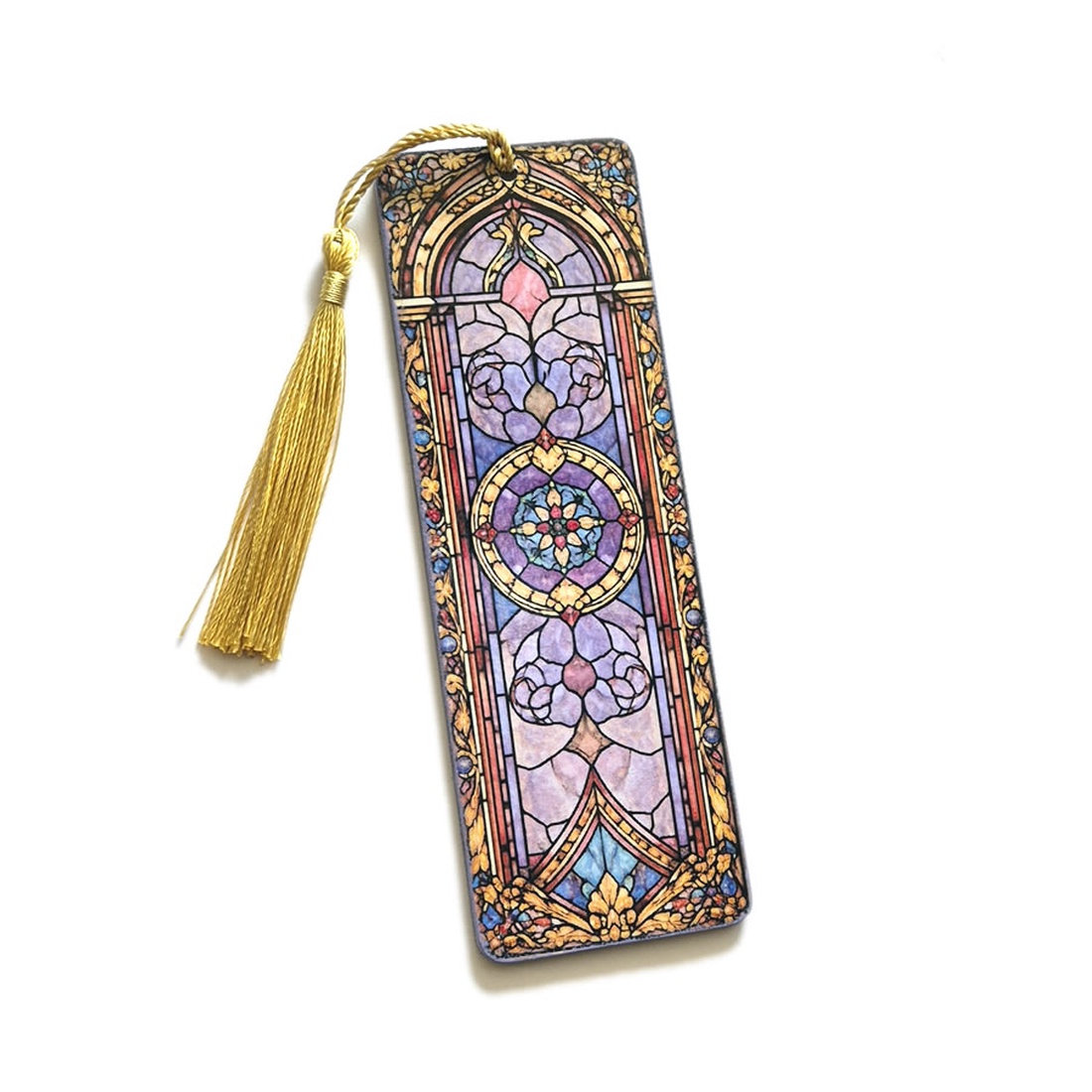 Semn de carte lemn model vitraliu - 103021 - cărți și creații cu tematică muzicală, cadouri - semn de carte - Artynos.ro