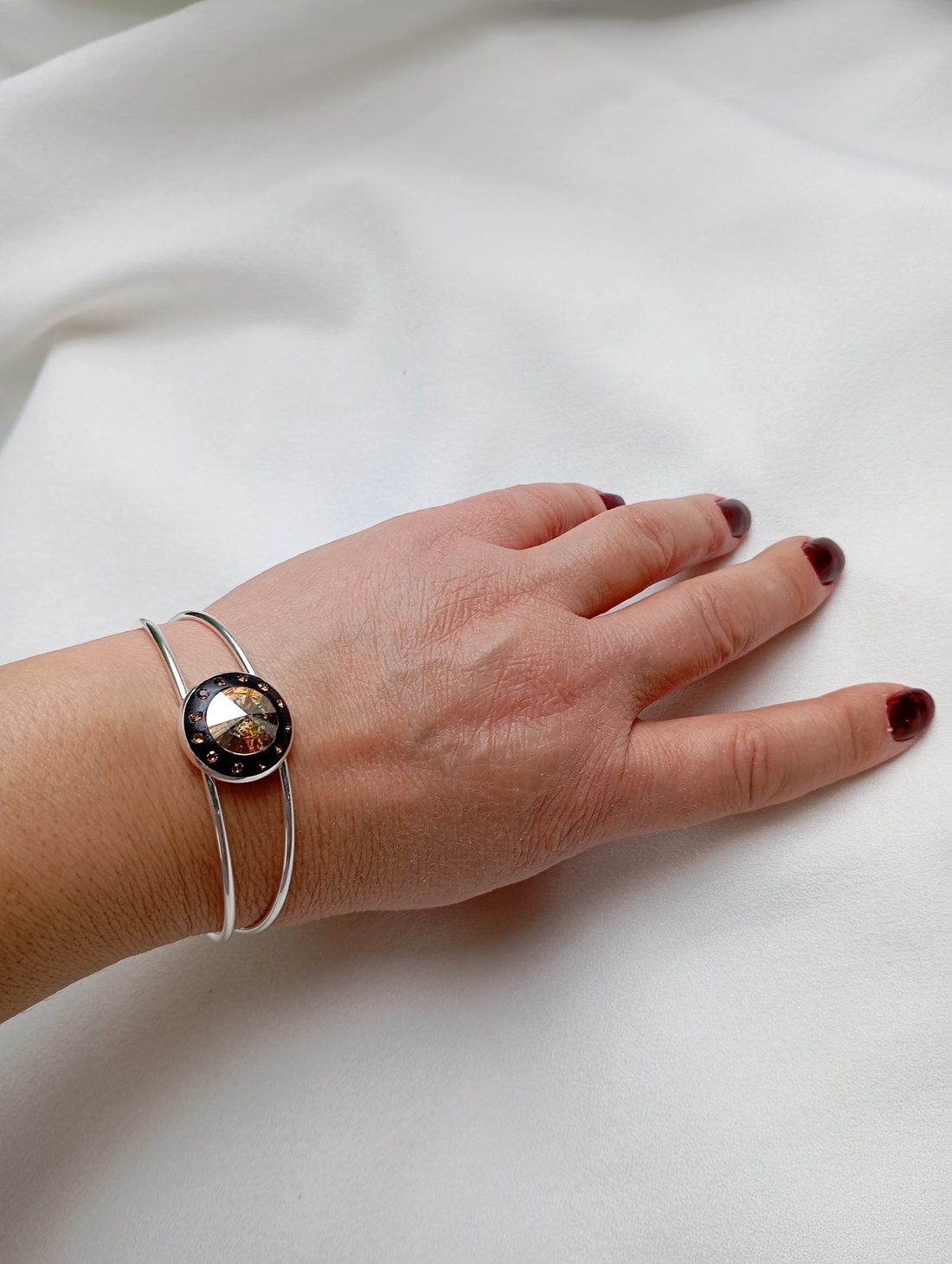 Bratara reglabila cu cristale Swarovski - bijuterii - brățări - brățări din mărgele - Artynos.ro