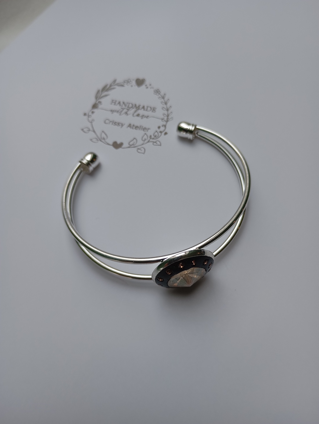 Bratara reglabila cu cristale Swarovski - bijuterii - brățări - brățări din mărgele - Artynos.ro