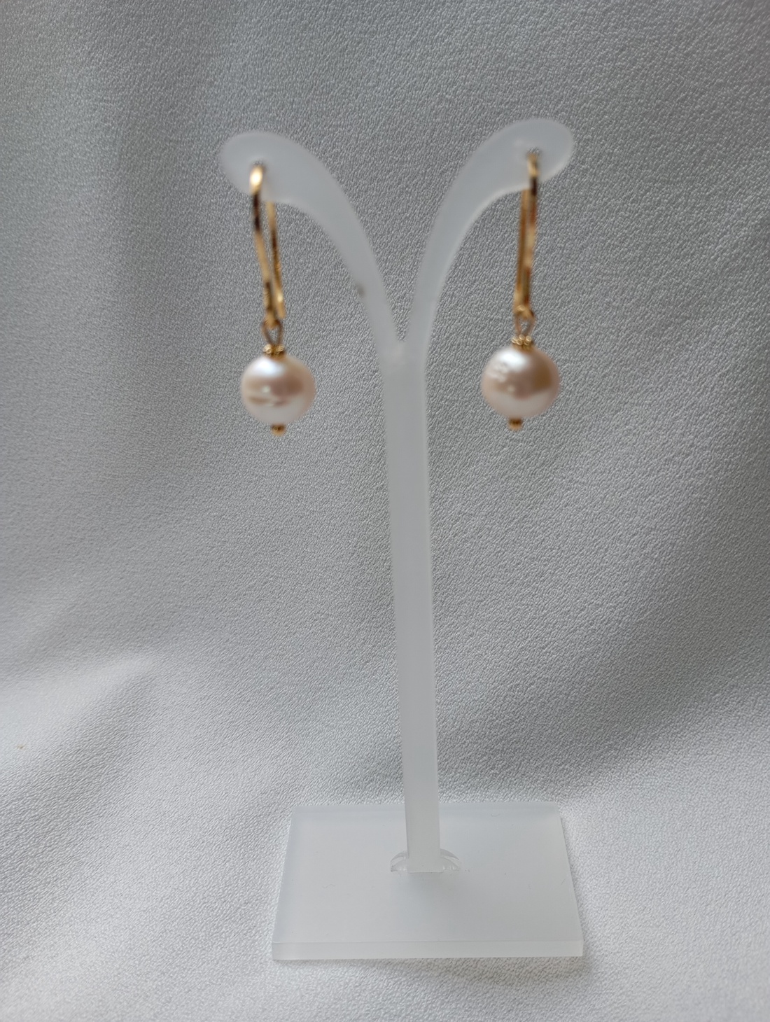 Cercei cu Perla de cultura 10mm si tortite placate cu aur 18K - bijuterii - cercei - cercei din perle - Artynos.ro