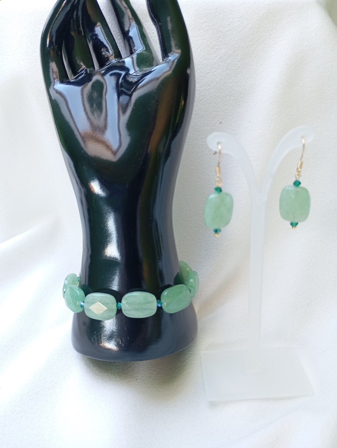 Set  bijuterii Aventurin si margelute Swarovski - bijuterii - seturi de bijuterii - Artynos.ro