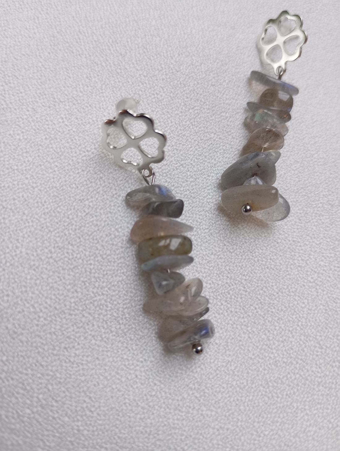 Set bujiterii Labradorit cu tortite placate cu argint 925 - bijuterii - seturi de bijuterii - Artynos.ro