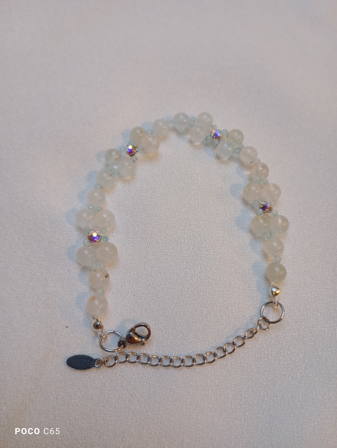 Bratara cu margele Topaz si Swarovski chaton montee - bijuterii - brățări - brățări din pietre semiprețioase - Artynos.ro