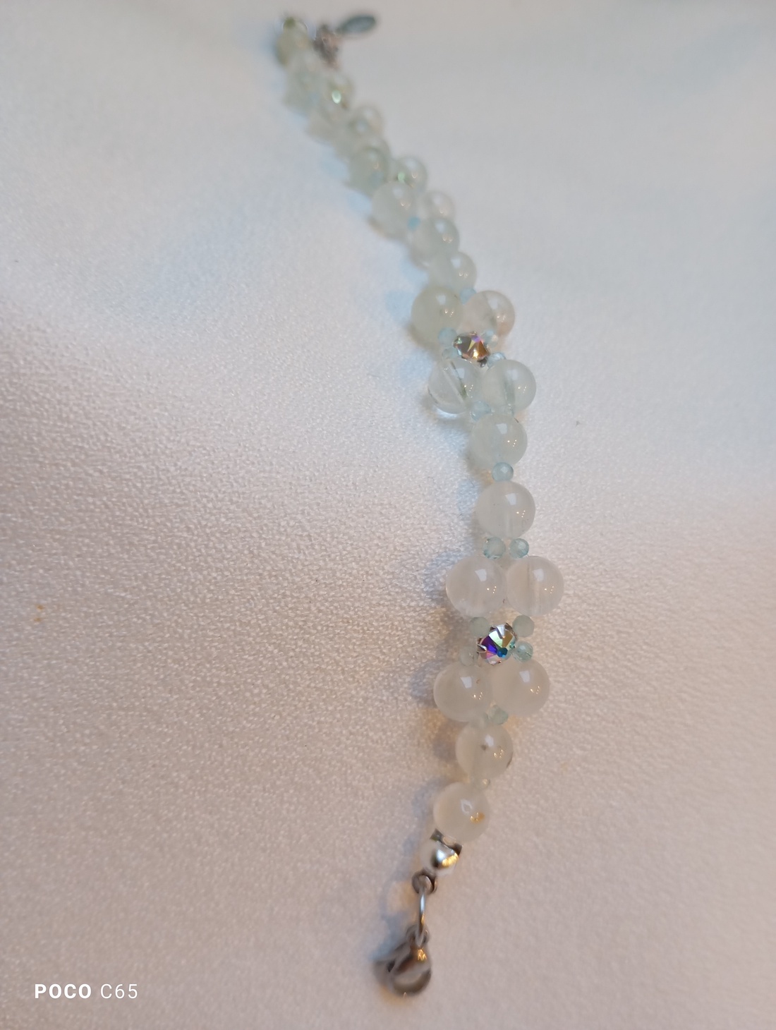 Bratara cu margele Topaz si Swarovski chaton montee - bijuterii - brățări - brățări din pietre semiprețioase - Artynos.ro