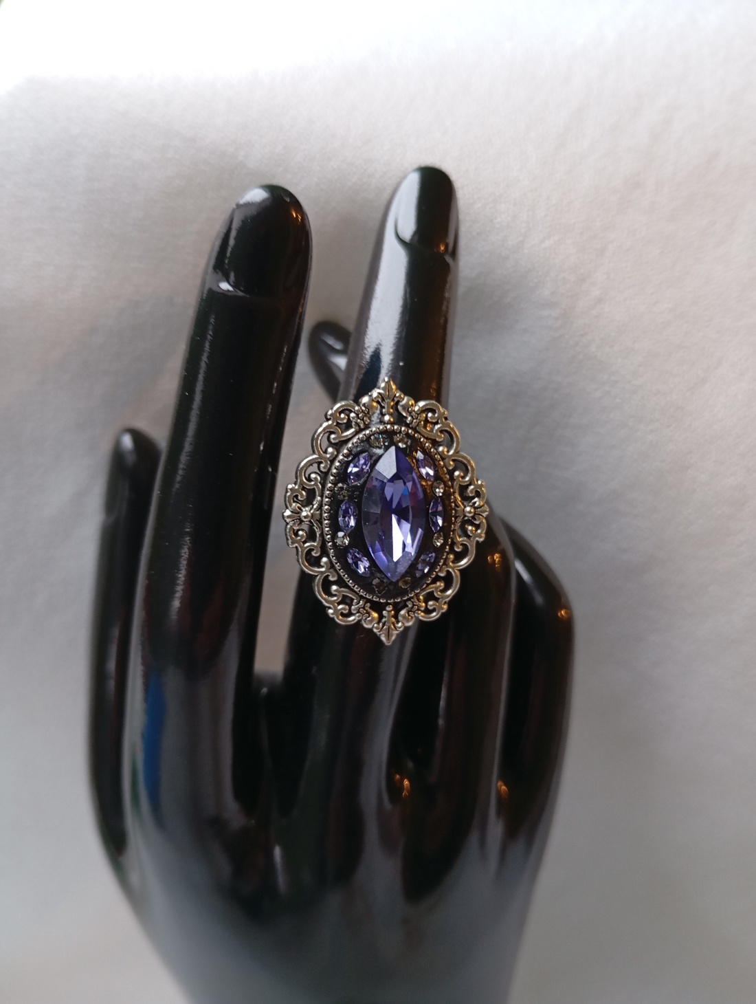 Inel reglabil cu cristale Swarovski - bijuterii - inele - inele cu pietre semiprețioase - Artynos.ro