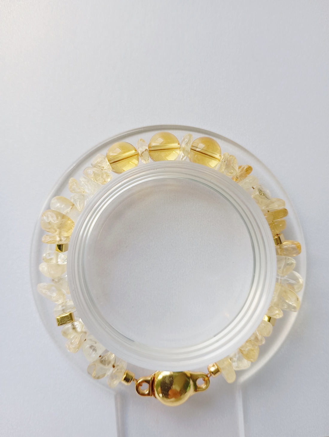 Bratara cu Citrin si Hematit placat cu aur 24K - bijuterii - brățări - brățări din pietre semiprețioase - Artynos.ro