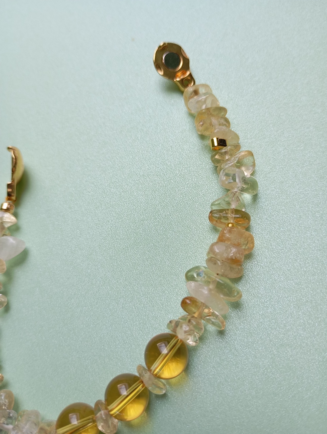 Bratara cu Citrin si Hematit placat cu aur 24K - bijuterii - brățări - brățări din pietre semiprețioase - Artynos.ro