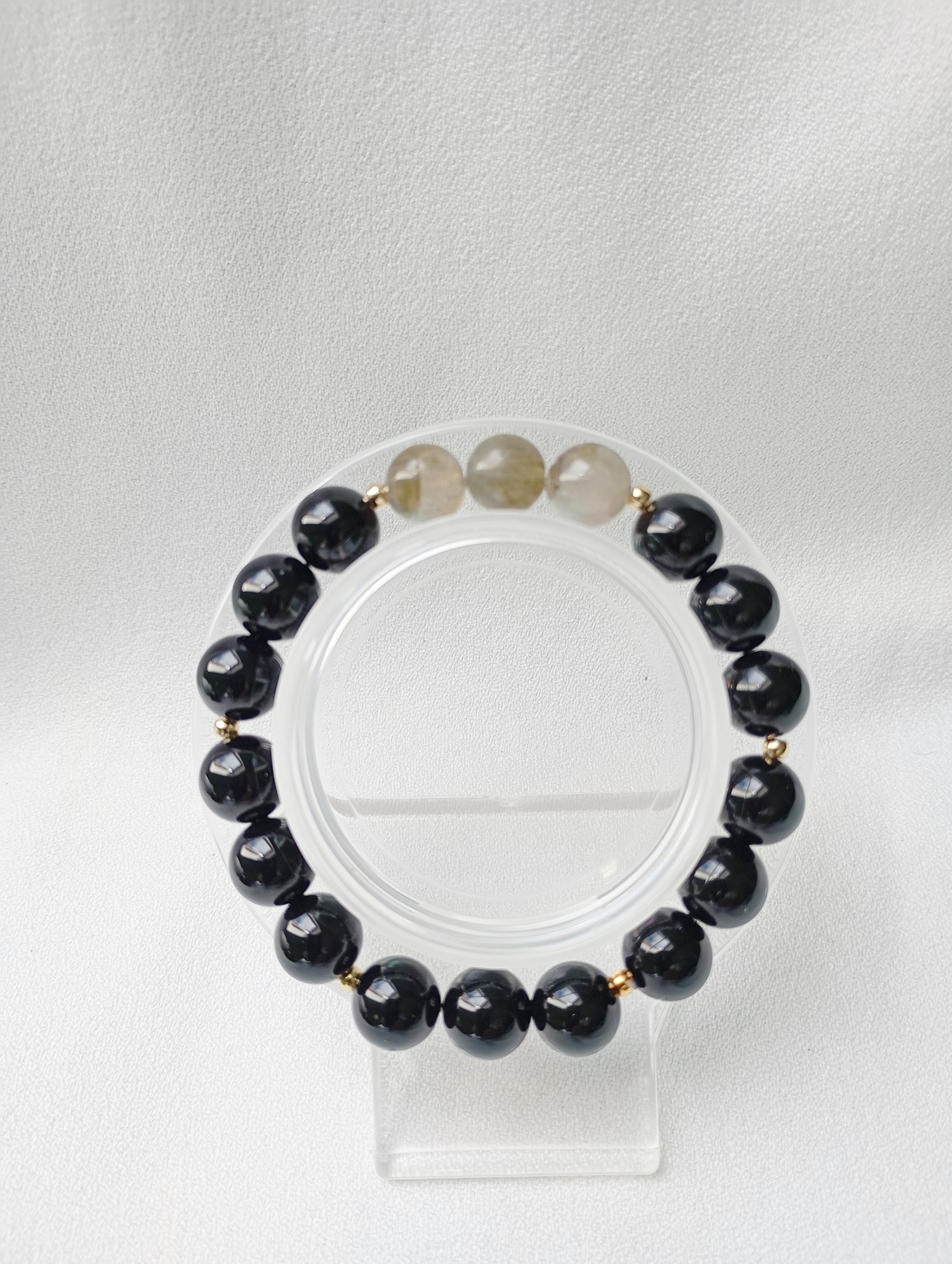 Bratara barbateasca cu Onix si Labradorit - bijuterii - brățări - brățări din pietre semiprețioase - Artynos.ro