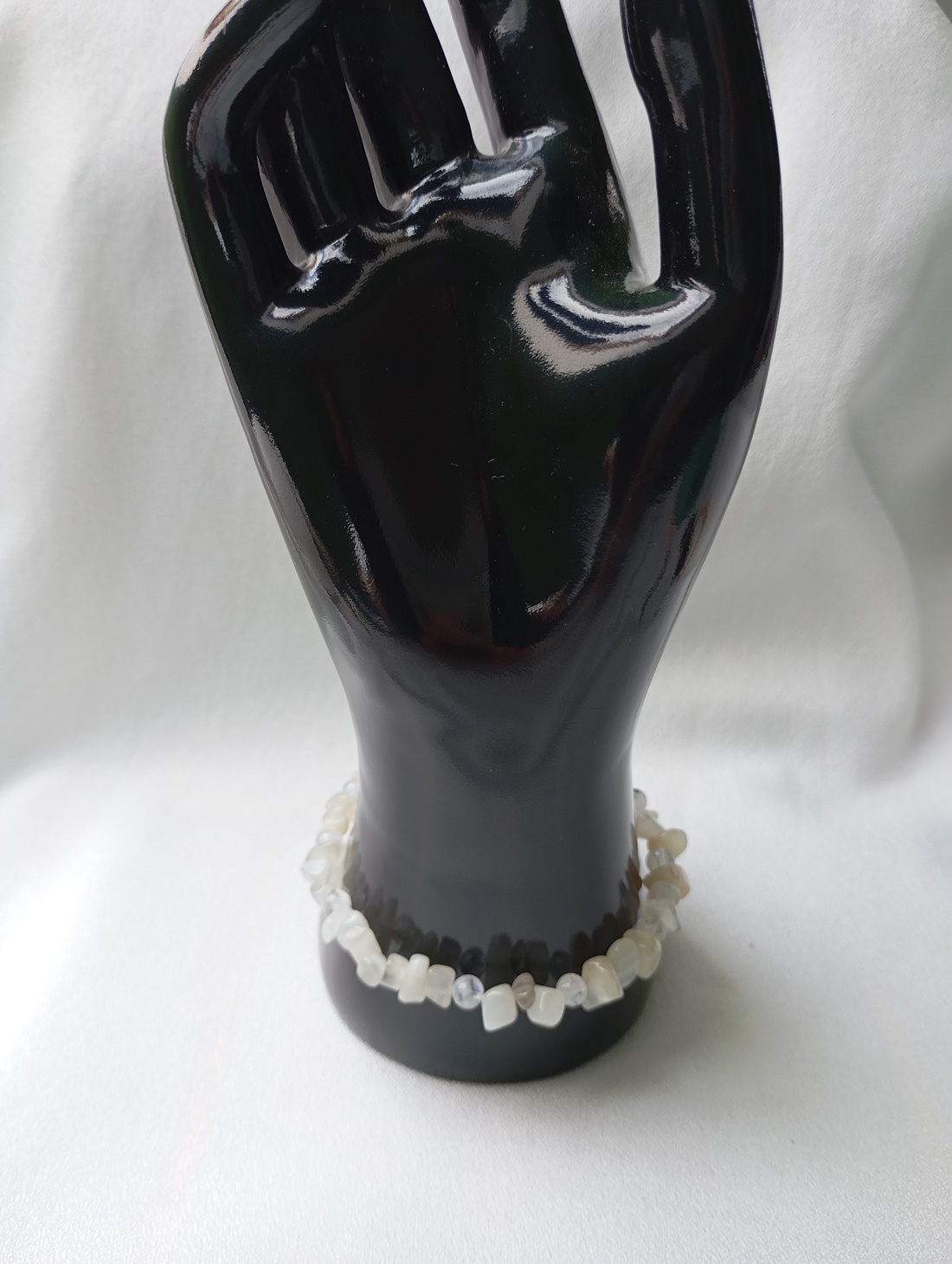 Bratara cu Piatra Lunii chipsuri si Cuart rutilat  - bijuterii - brățări - brățări din pietre semiprețioase - Artynos.ro