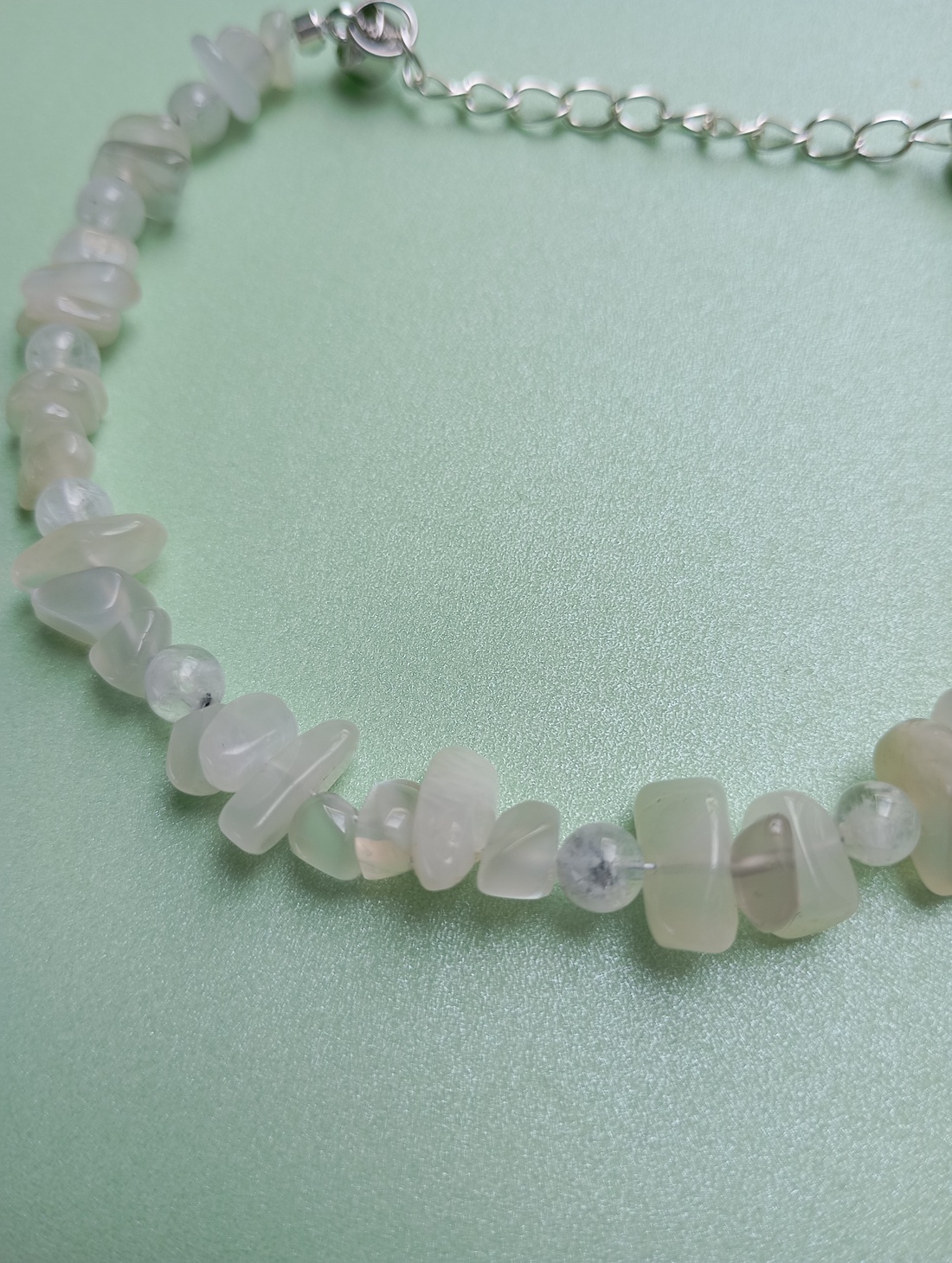 Bratara cu Piatra Lunii chipsuri si Cuart rutilat  - bijuterii - brățări - brățări din pietre semiprețioase - Artynos.ro