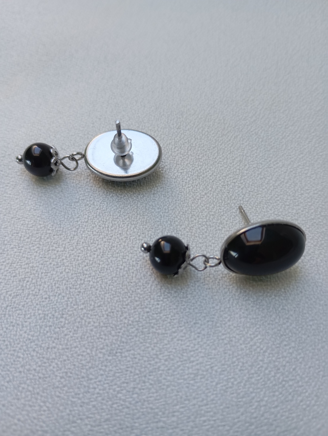 Cercei retro cu Onix - bijuterii - cercei - cercei din pietre semiprețioase - Artynos.ro