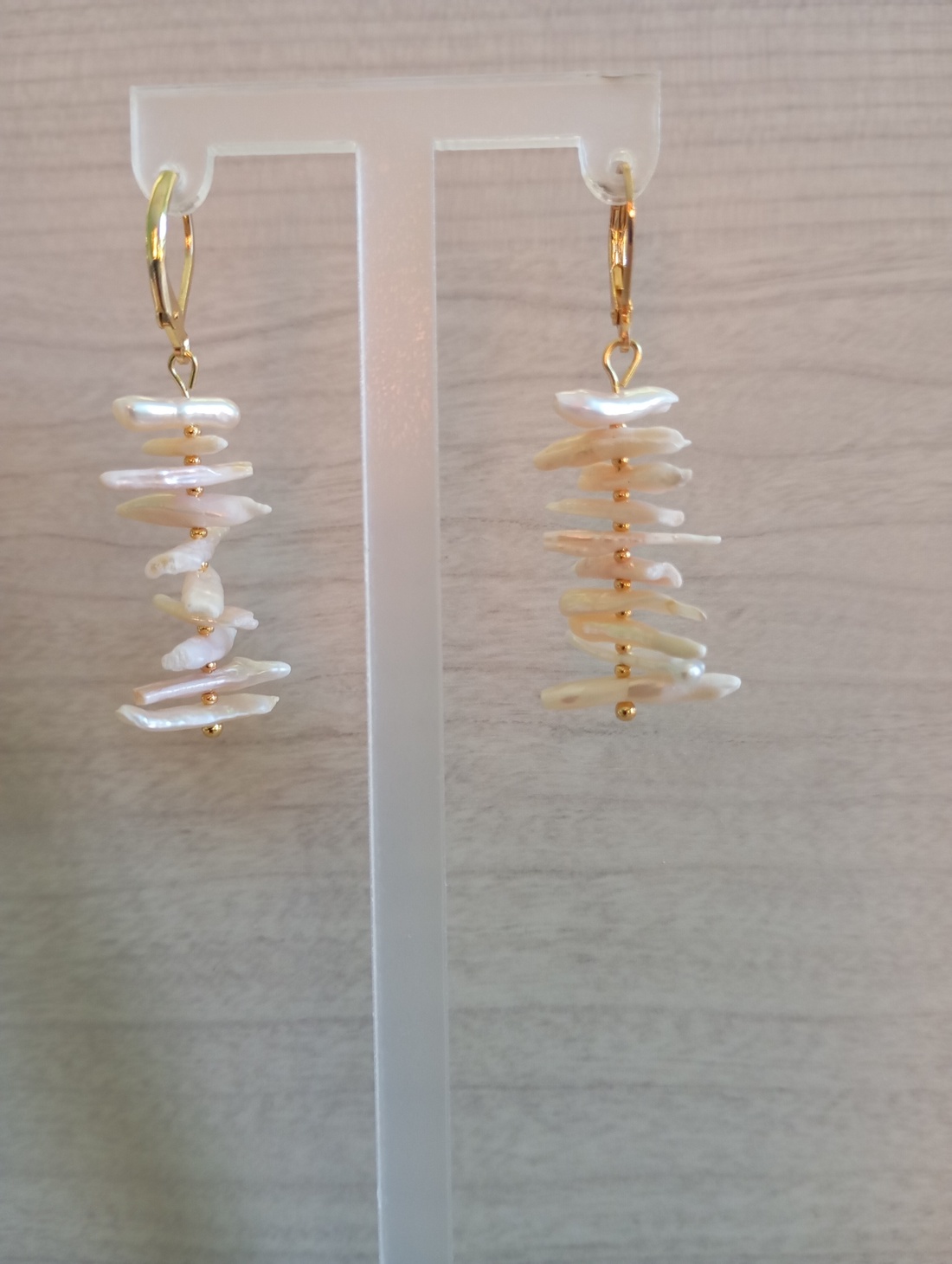 Cercei Fancy cu perle baroc tip chips 1,2-1,7 cm - bijuterii - cercei - cercei din perle - Artynos.ro