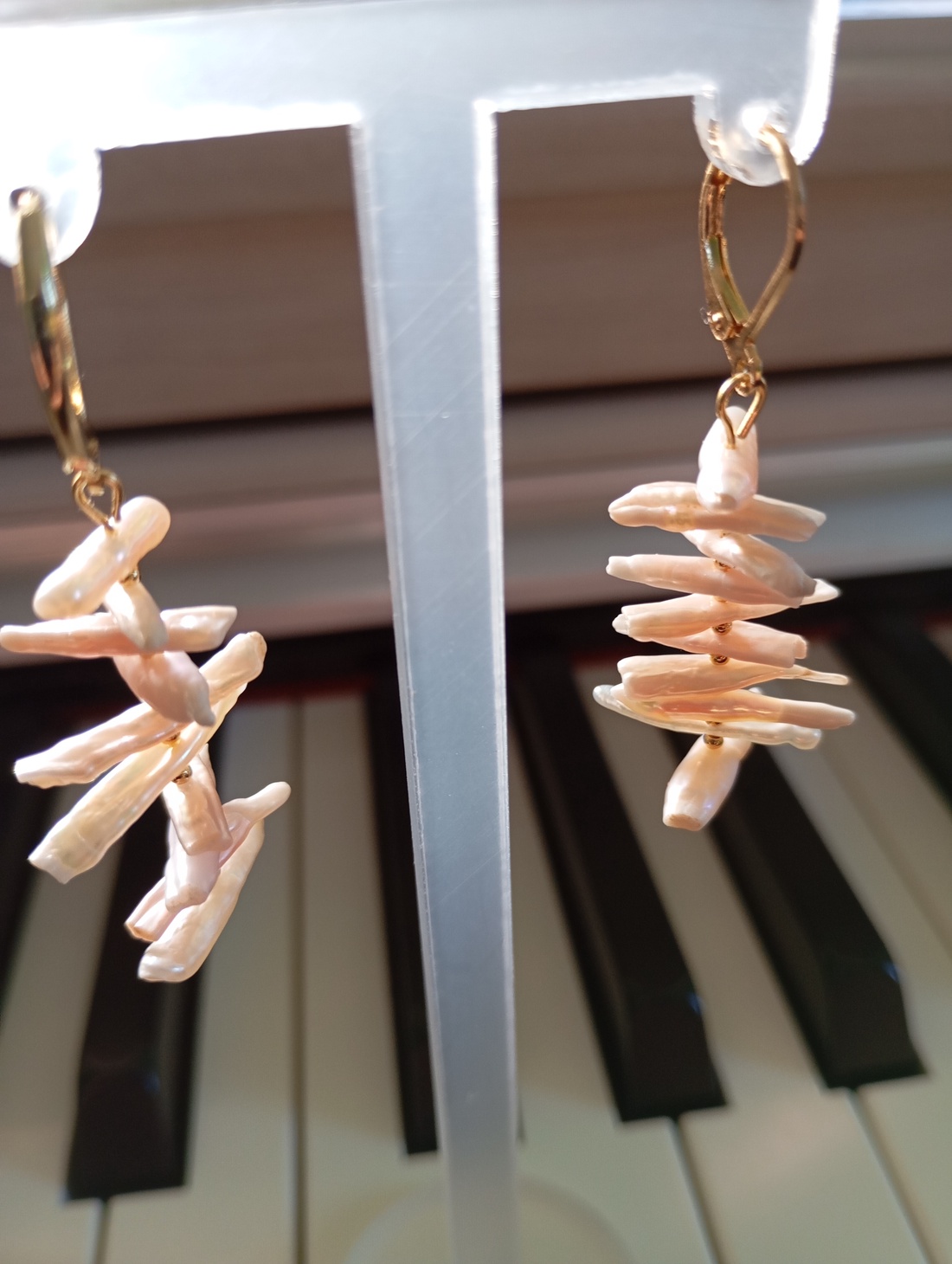 Cercei Fancy cu perle baroc tip chips 1,2-1,7 cm - bijuterii - cercei - cercei din perle - Artynos.ro