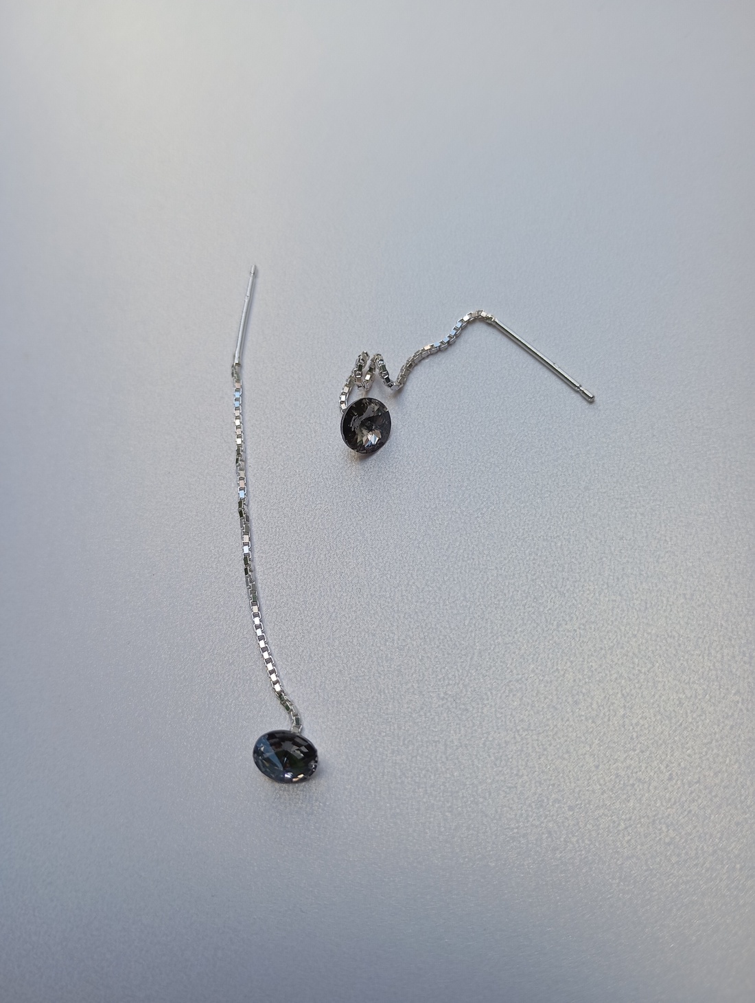 Cercei din argint 925 cu cristal Preciosa Black Diamond 6mm - bijuterii - cercei - cercei din argint - Artynos.ro