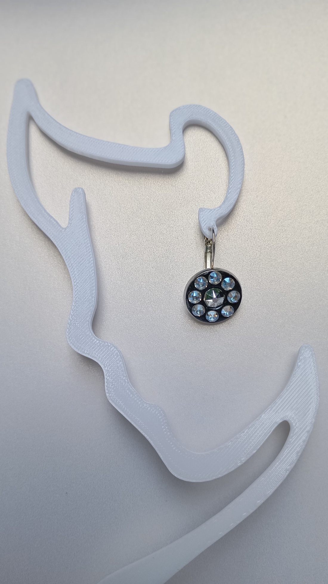Cercei cu cristale Swarovski Crisyal Clear si Preciosa Comet Argent, moderni, tineresti 16mm - bijuterii - cercei - cercei lungi - Artynos.ro