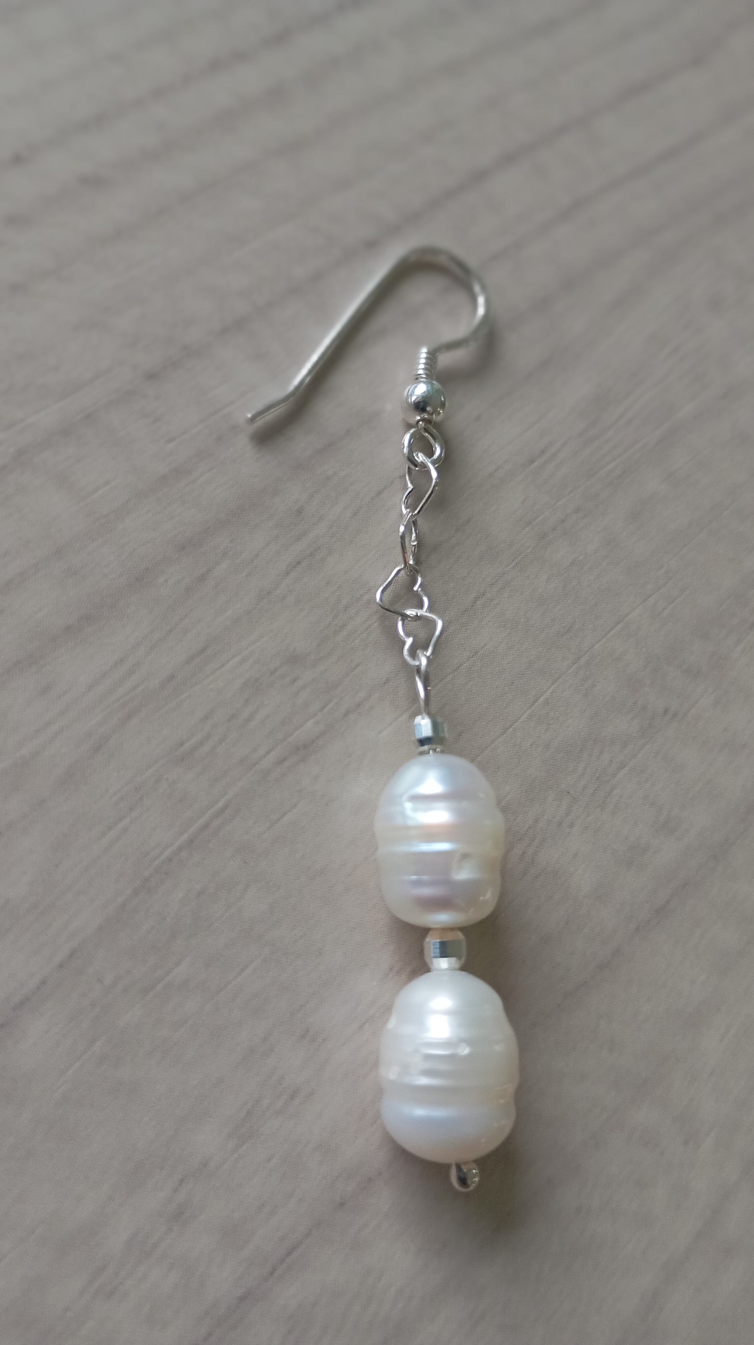 Set cercei si bratara Argint si Perle albe 10 cu 8 mm eleganta atemporala - bijuterii - seturi de bijuterii - Artynos.ro