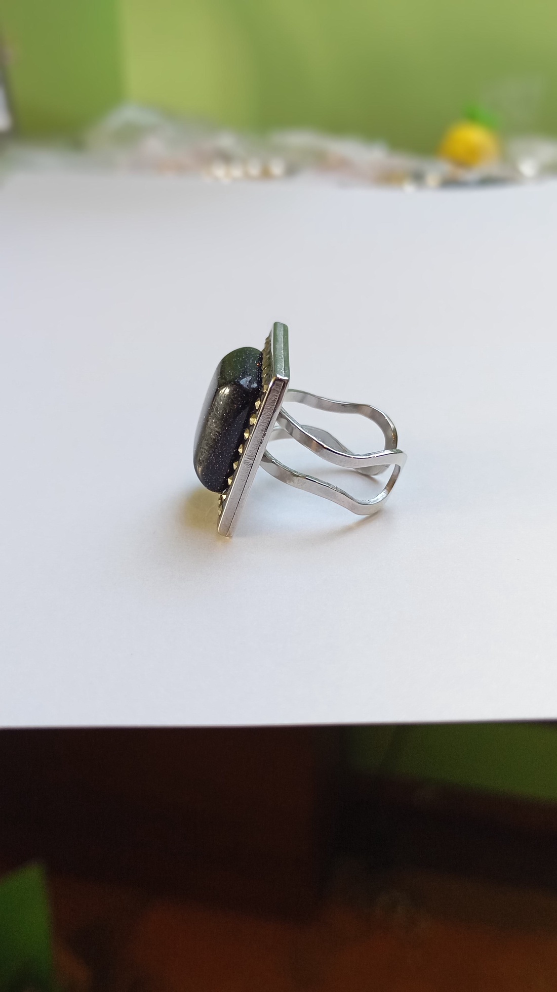 Inel handmade cu Piatra Soarelui si Marcasite - bijuterii - inele - inele cu pietre semiprețioase - Artynos.ro