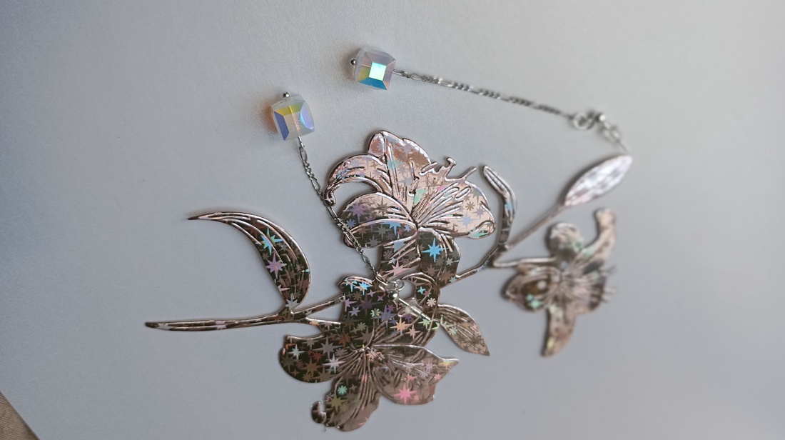 Ceri din argint cu Swarovski Cube Aurore Boreale - bijuterii - cercei - cercei din argint - Artynos.ro