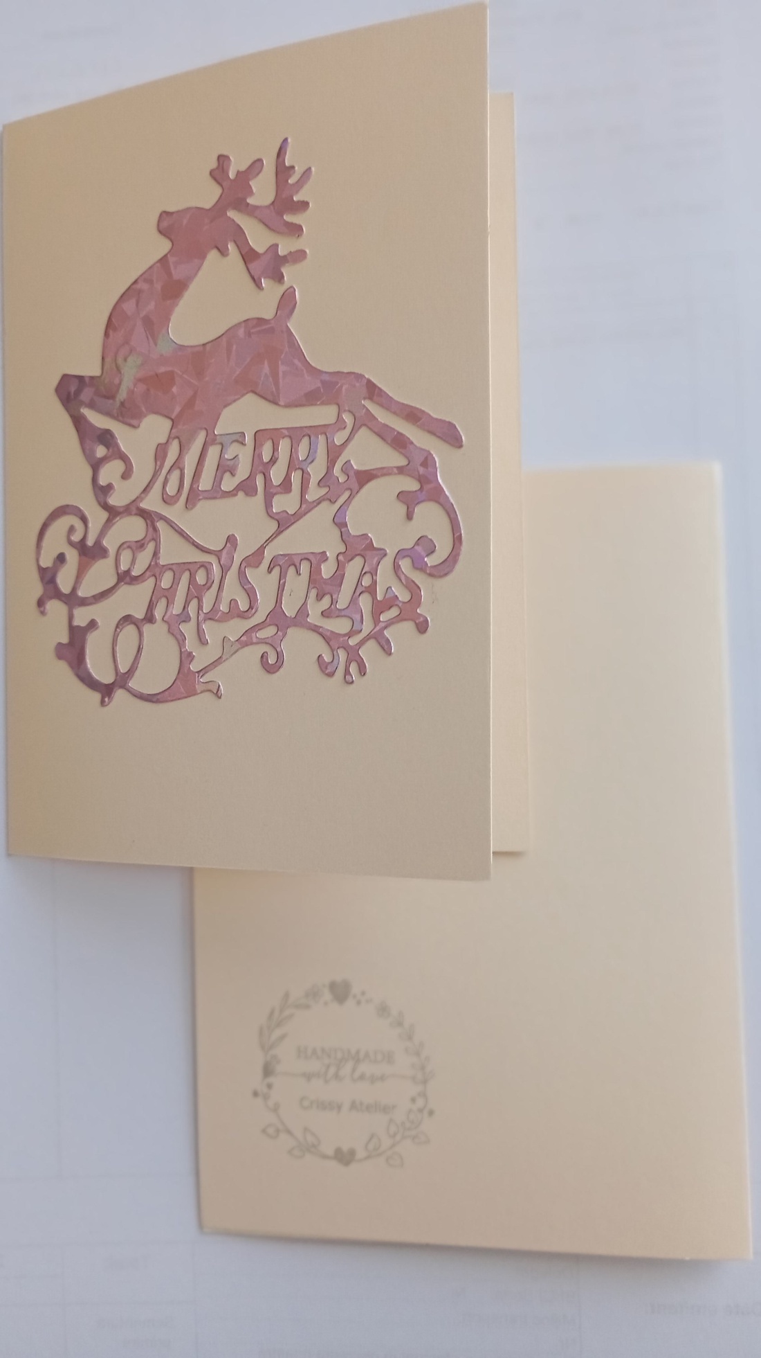 Set 10 felicitari de Craciun cu Renul Mosului - crăciun - accesorii cadou de crăciun - felicitări de crăciun - Artynos.ro