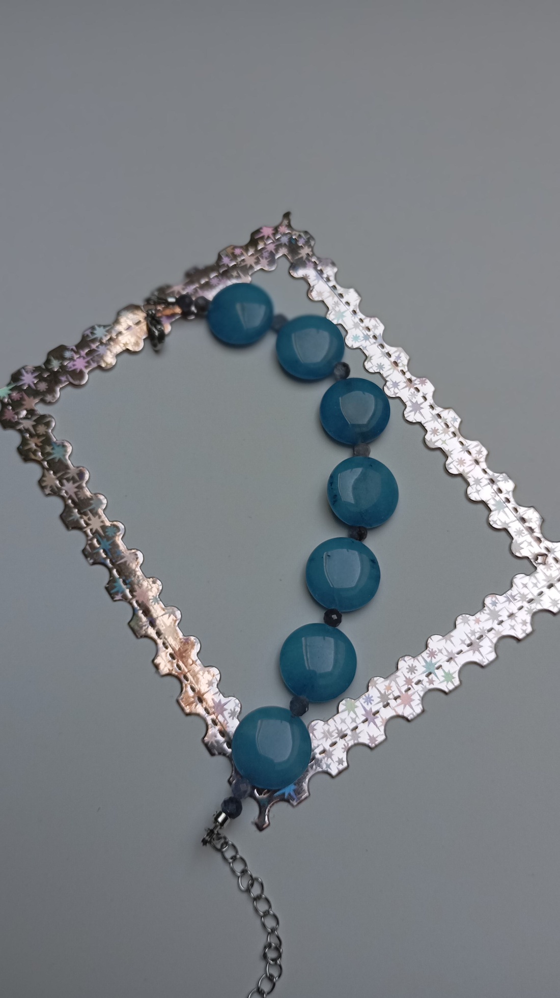 Bratara handmade cu Calcedonie si Tanzanit  - bijuterii - brățări - brățări din pietre semiprețioase - Artynos.ro