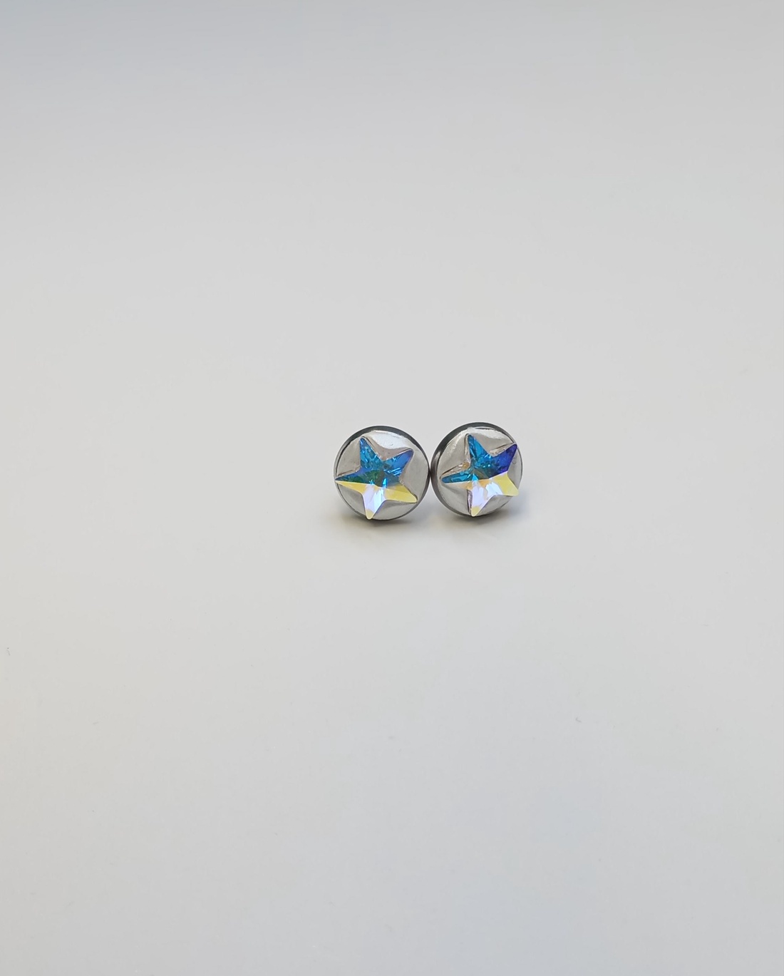 Cercei argintii Steluta Swarovski 10mm - bijuterii - cercei - cercei din mărgele - Artynos.ro