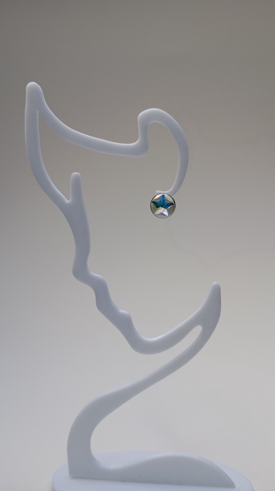 Cercei argintii Steluta Swarovski 10mm - bijuterii - cercei - cercei din mărgele - Artynos.ro