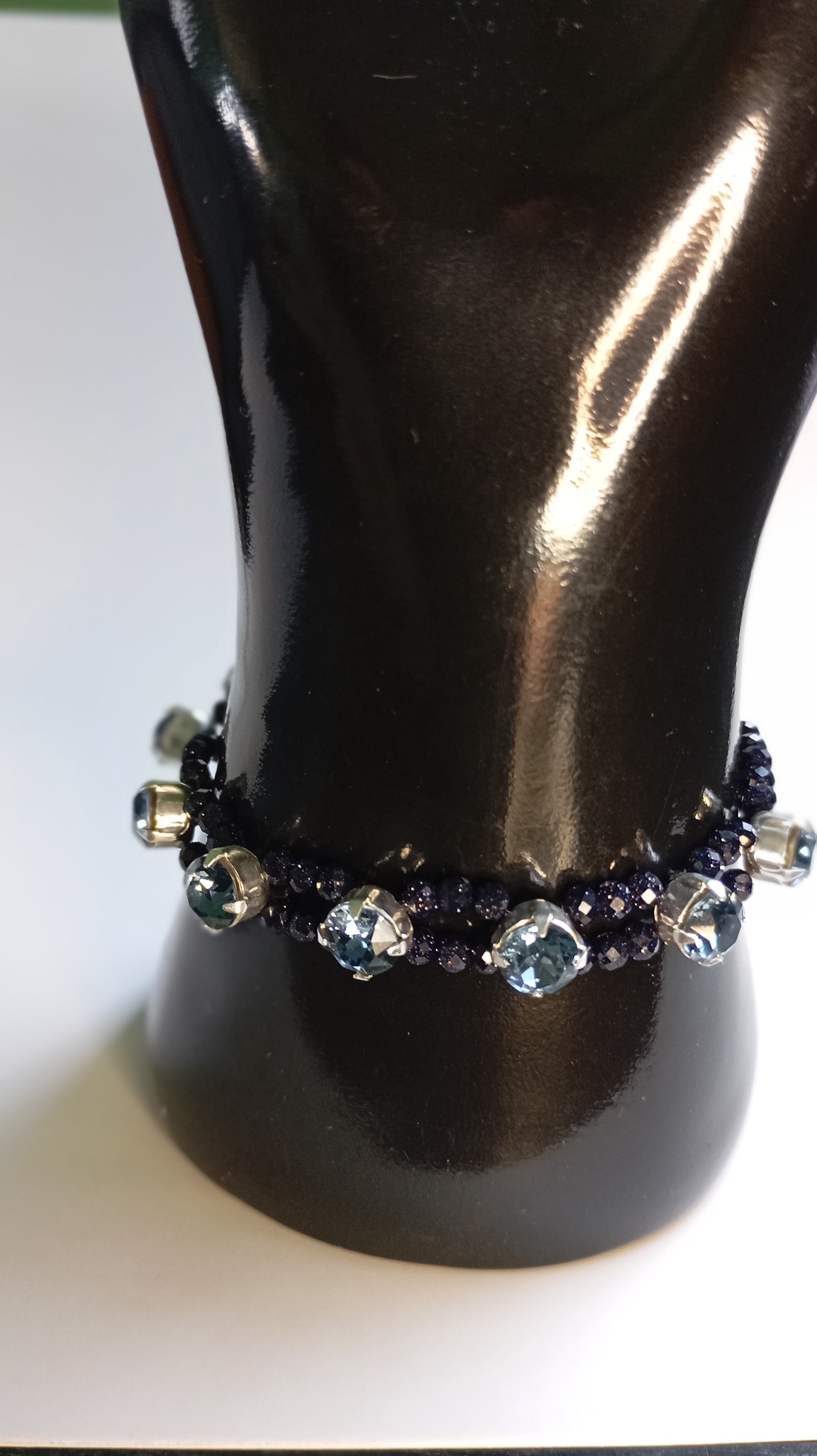 Bratara cu Piatra Soarelui si cristale Swarovski Montana  - bijuterii - brățări - brățări din mărgele - Artynos.ro