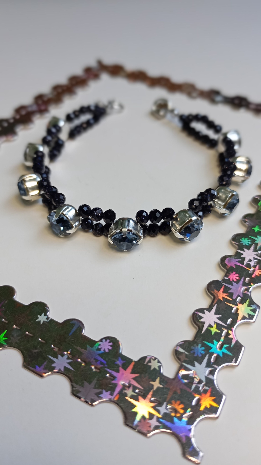 Bratara cu Piatra Soarelui si cristale Swarovski Montana  - bijuterii - brățări - brățări din mărgele - Artynos.ro