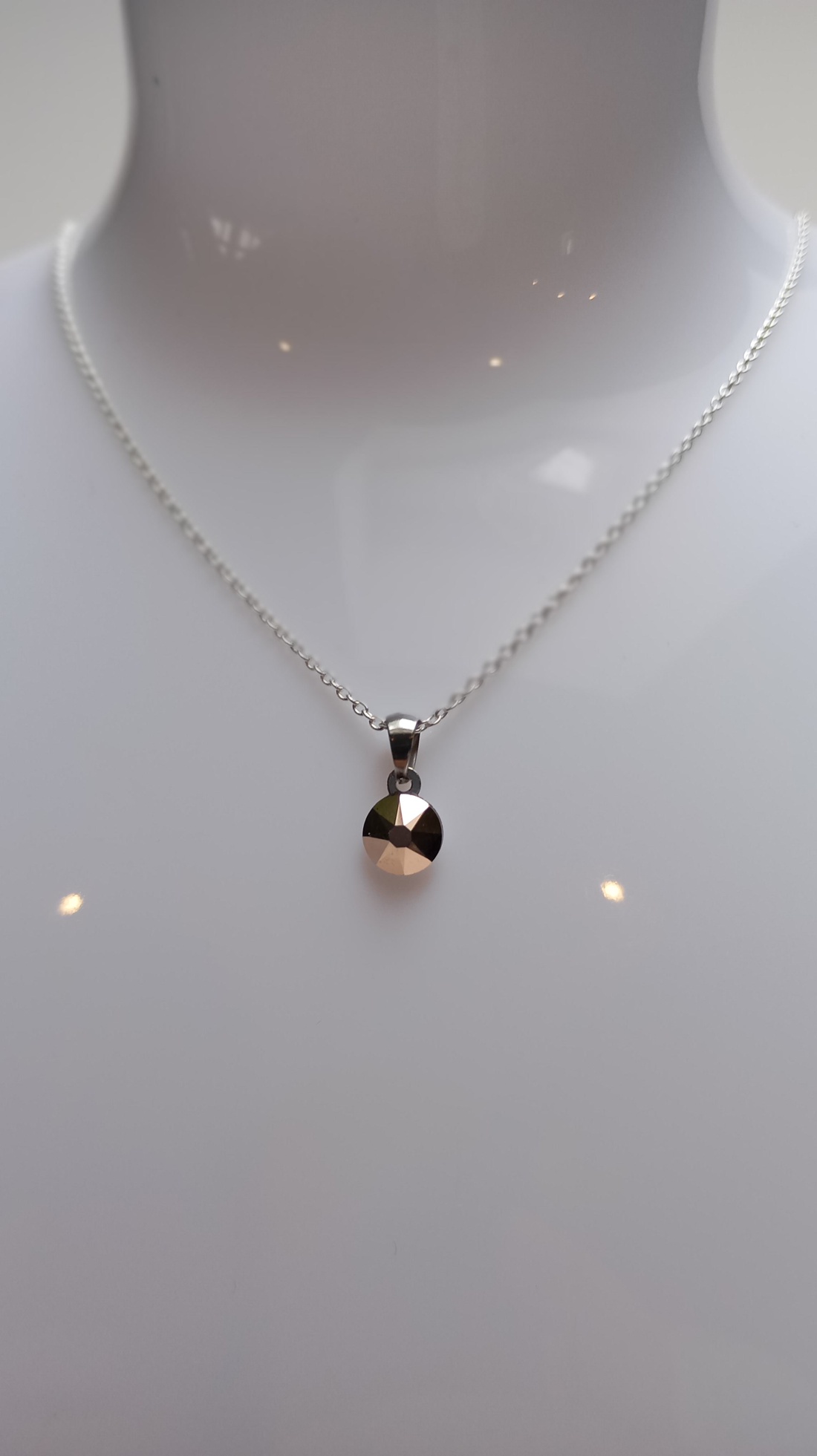Set din argint cu cristal Swarovski Rose Gold 6mm - bijuterii - seturi de bijuterii - Artynos.ro