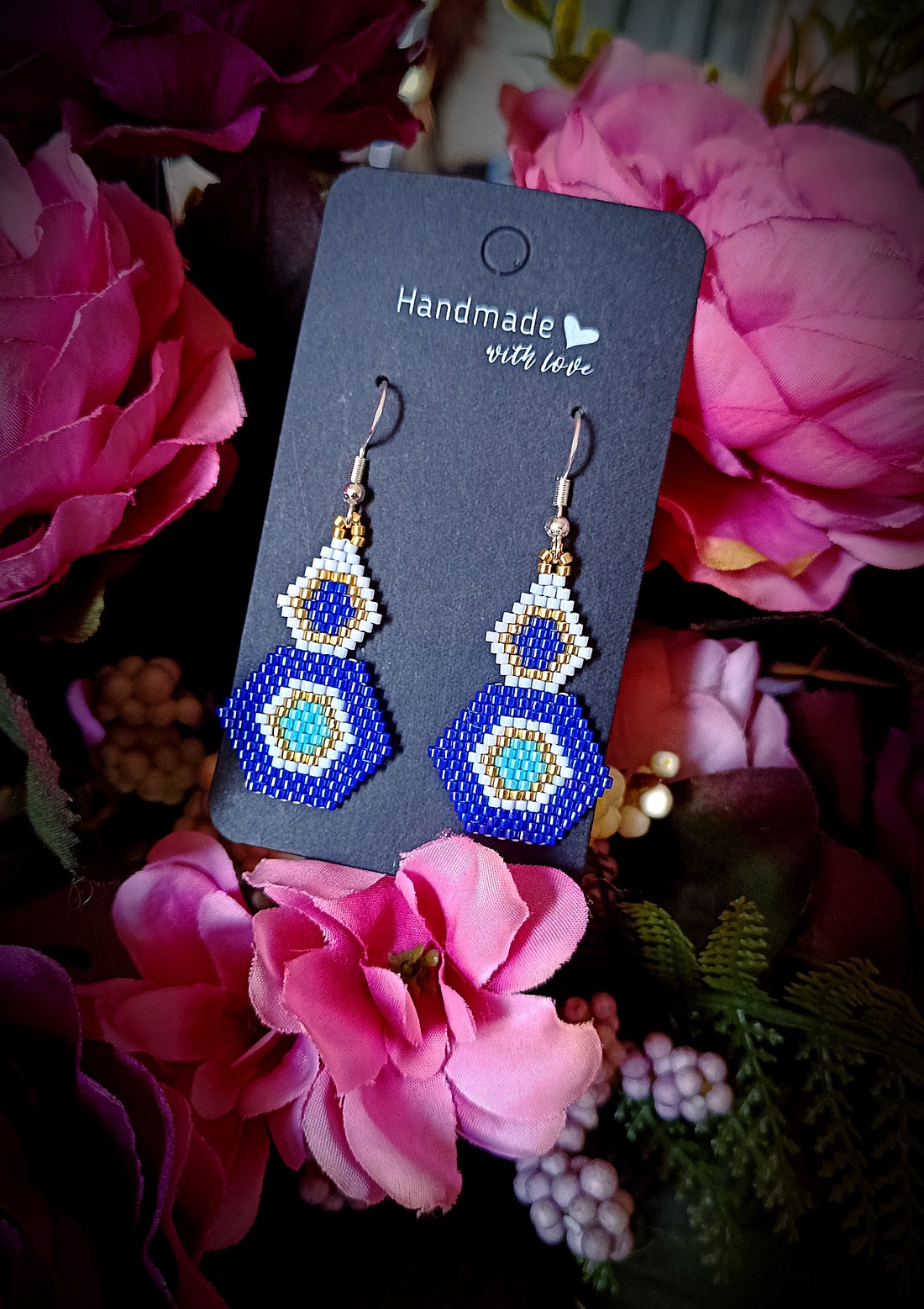 Cercei Albastri Eleganti Miyuki Delica - bijuterii - cercei - cercei agățați - Artynos.ro Cercei Albastri Eleganti Miyuki Delica - bijuterii - cercei - cercei agățați - Artynos.ro