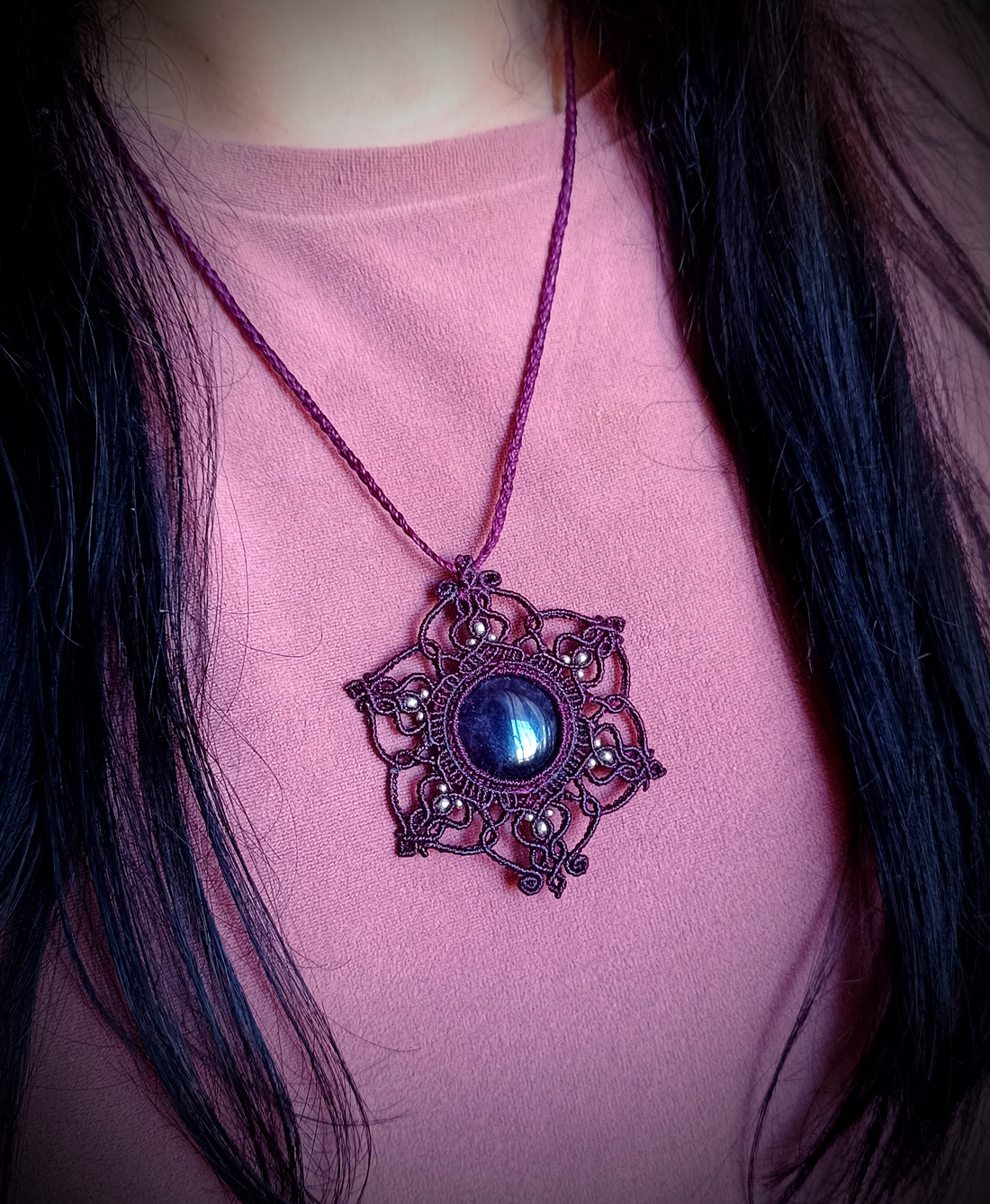 Pandantiv Talisman Mandala Micromacrame cu Ametist  - casă & stil de viață - accesorii pentru decorat casa - decorațiuni cu tematică spirituală - mandala - Artynos.ro Pandantiv Talisman Mandala Micromacrame cu Ametist  - casă & stil de viață - accesorii pentru decorat casa - decorațiuni cu tematică spirituală - mandala - Artynos.ro