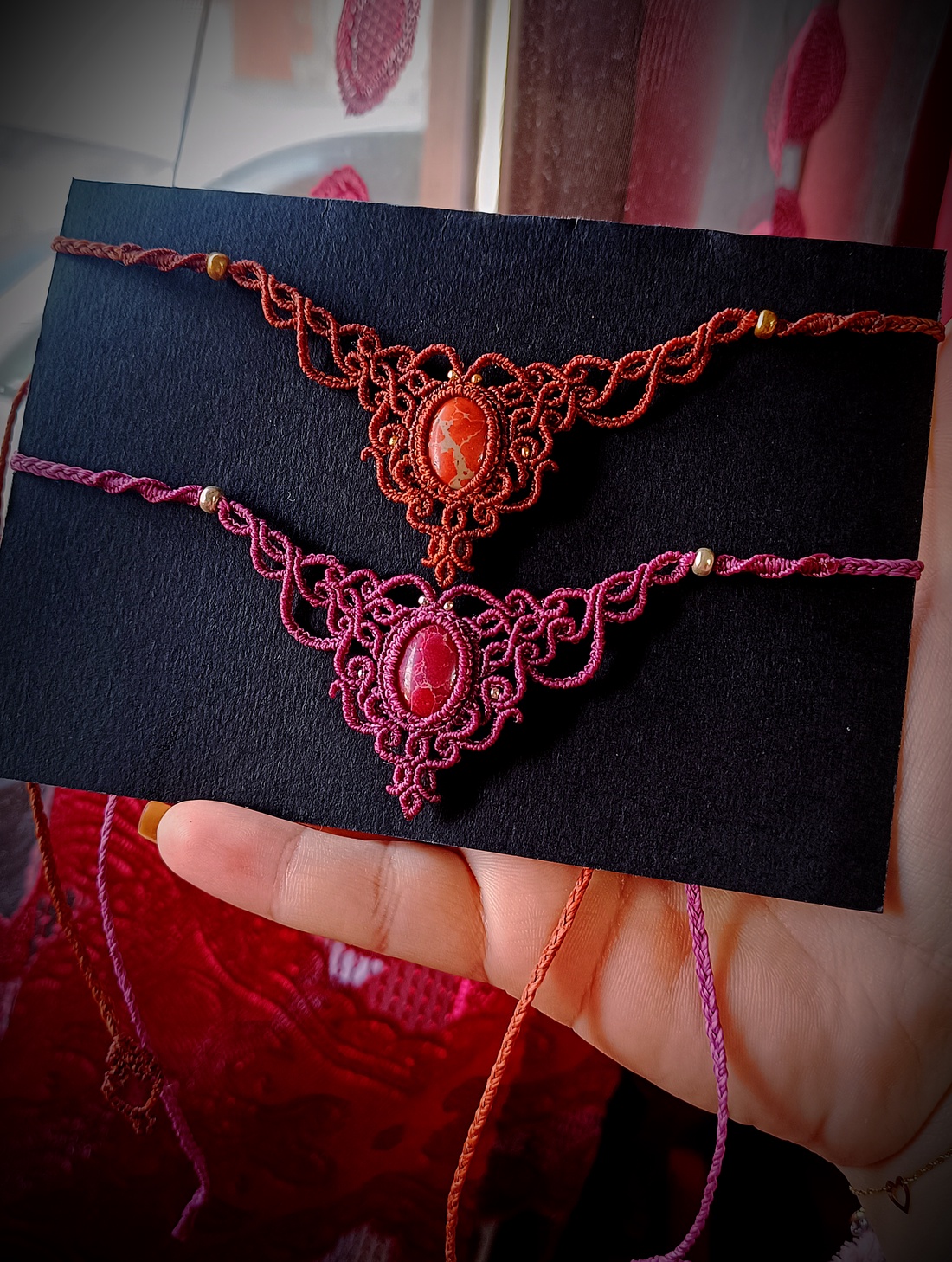 Colier Princess Micromacrame cu Jasp - bijuterii - coliere - chockere - Artynos.ro Colier Princess Micromacrame cu Jasp - bijuterii - coliere - chockere - Artynos.ro