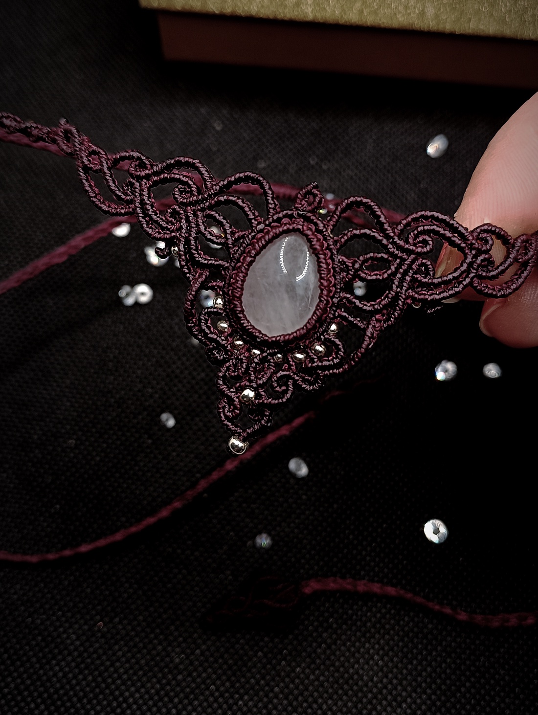 Colier Choker Delicat Cuart  - bijuterii - coliere - chockere - Artynos.ro