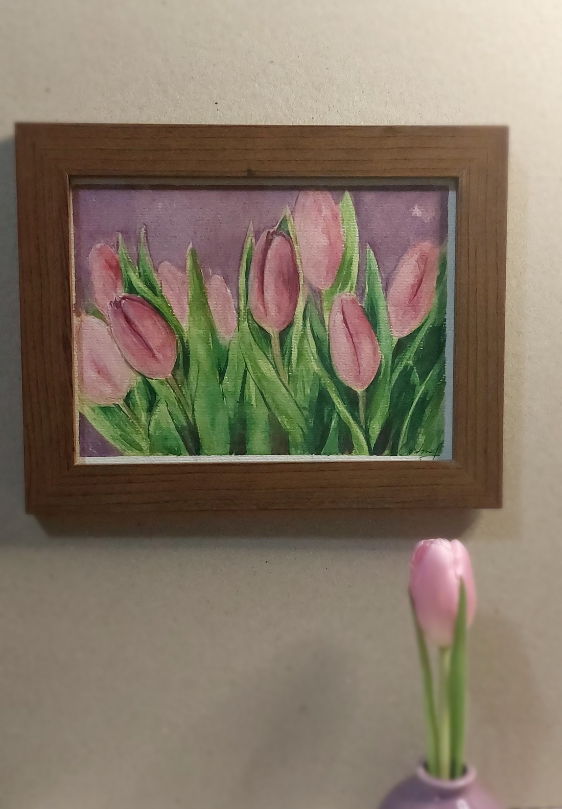 Tablou lalele in acuarelă  - arte vizuale și accesorii  - picturi - acuarele picturi - Artynos.ro