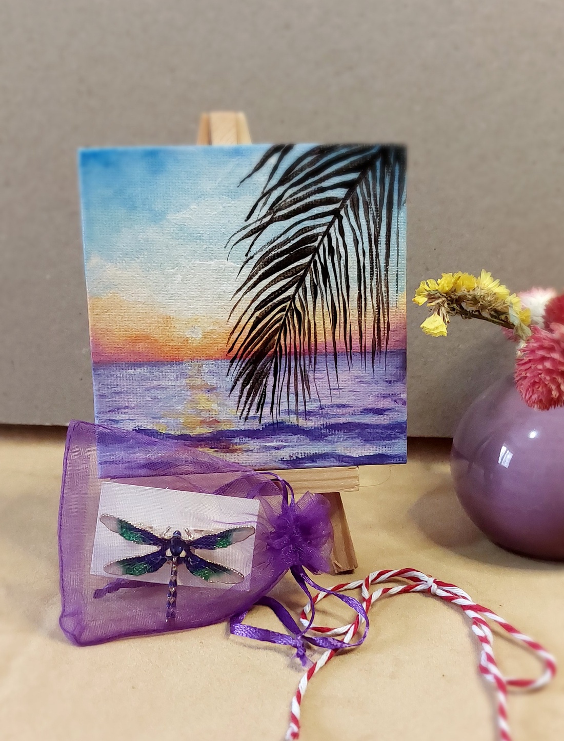 Mărțișor cu gând de mare - arte vizuale și accesorii  - picturi - pictură acrilică - Artynos.ro