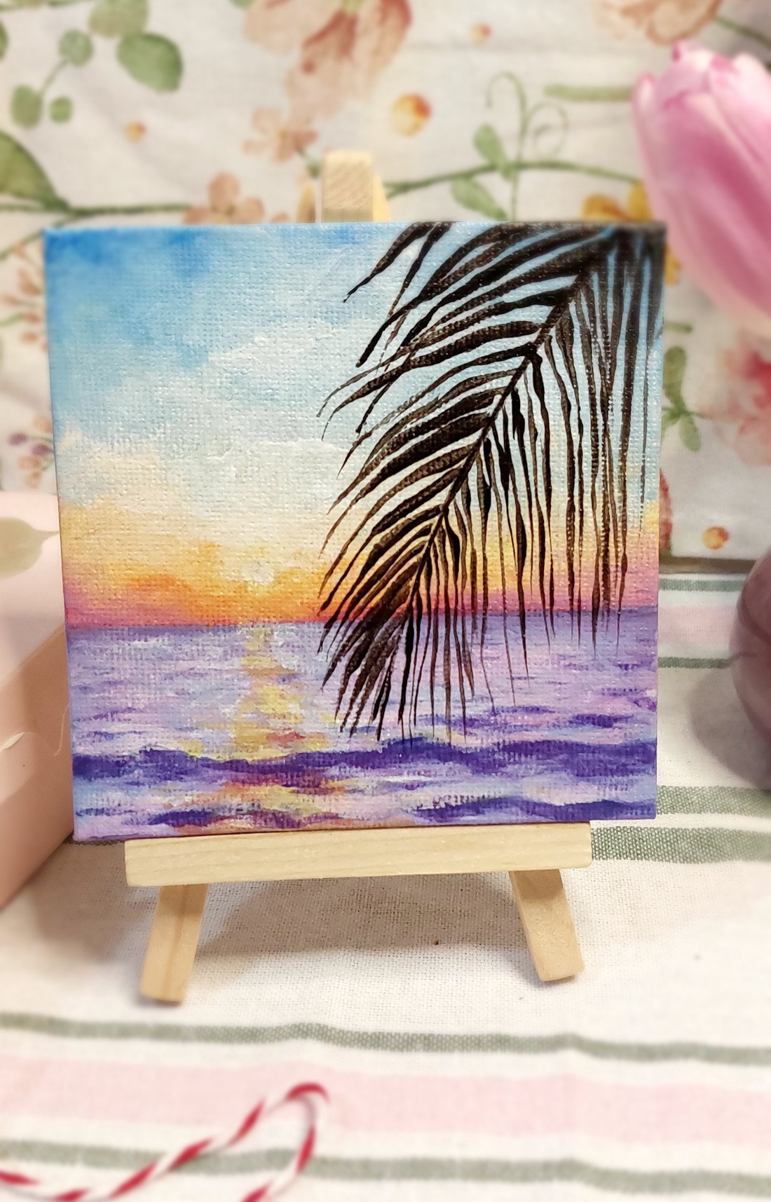 Mărțișor cu gând de mare - arte vizuale și accesorii  - picturi - pictură acrilică - Artynos.ro