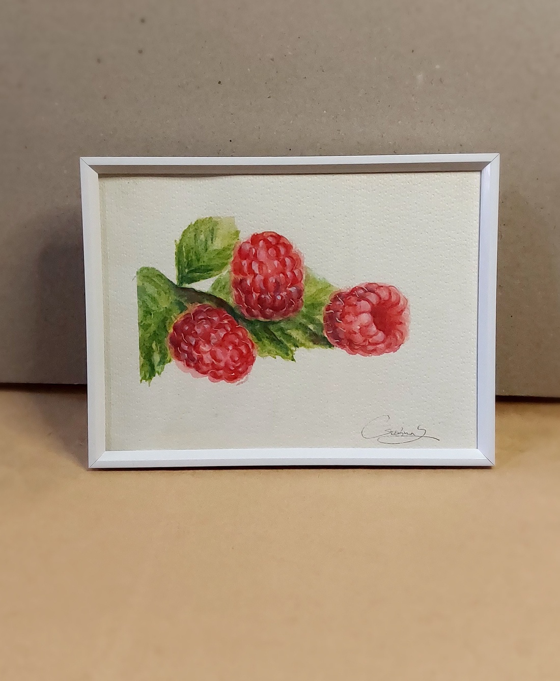 Pictură zmeură  - arte vizuale și accesorii  - picturi - acuarele picturi - Artynos.ro