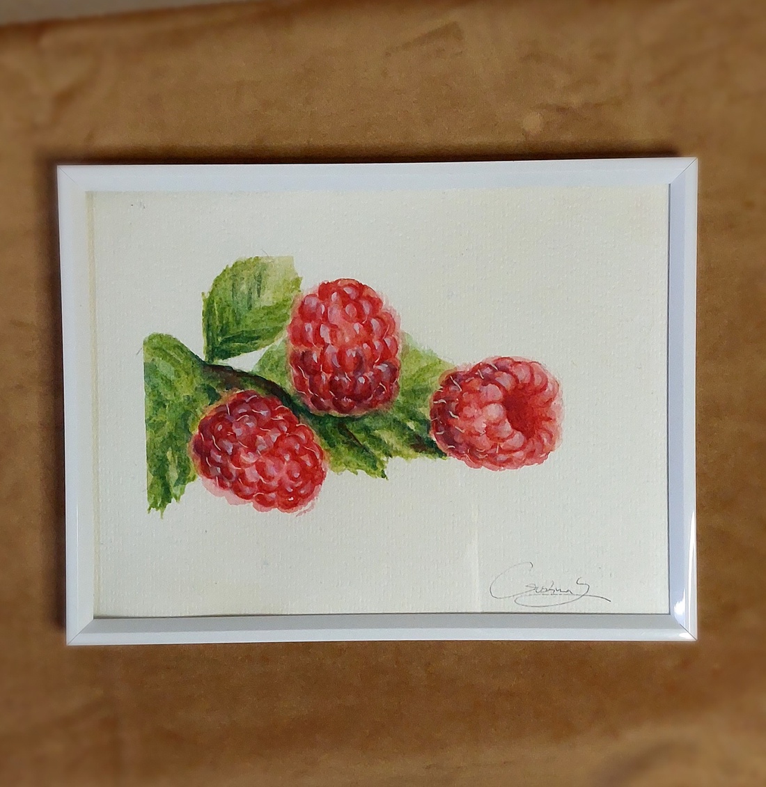 Pictură zmeură  - arte vizuale și accesorii  - picturi - acuarele picturi - Artynos.ro