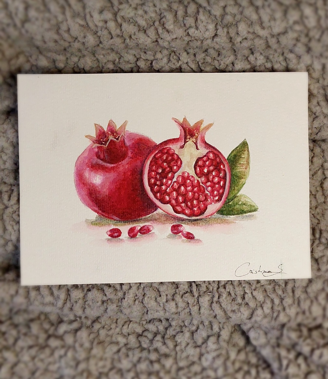 Pictură rodie  - arte vizuale și accesorii  - picturi - acuarele picturi - Artynos.ro