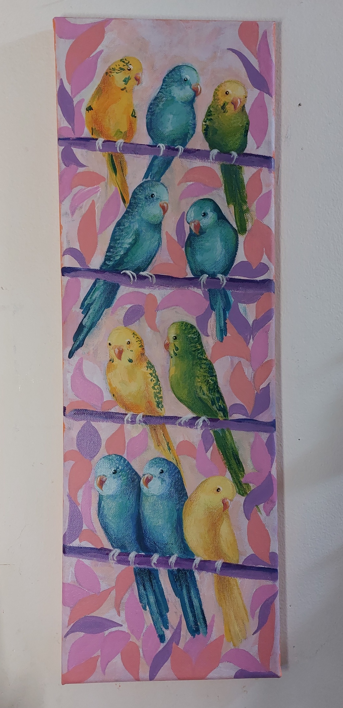 Tablou cu peruși  - arte vizuale și accesorii  - picturi - picturi în tehnică mixtă - Artynos.ro