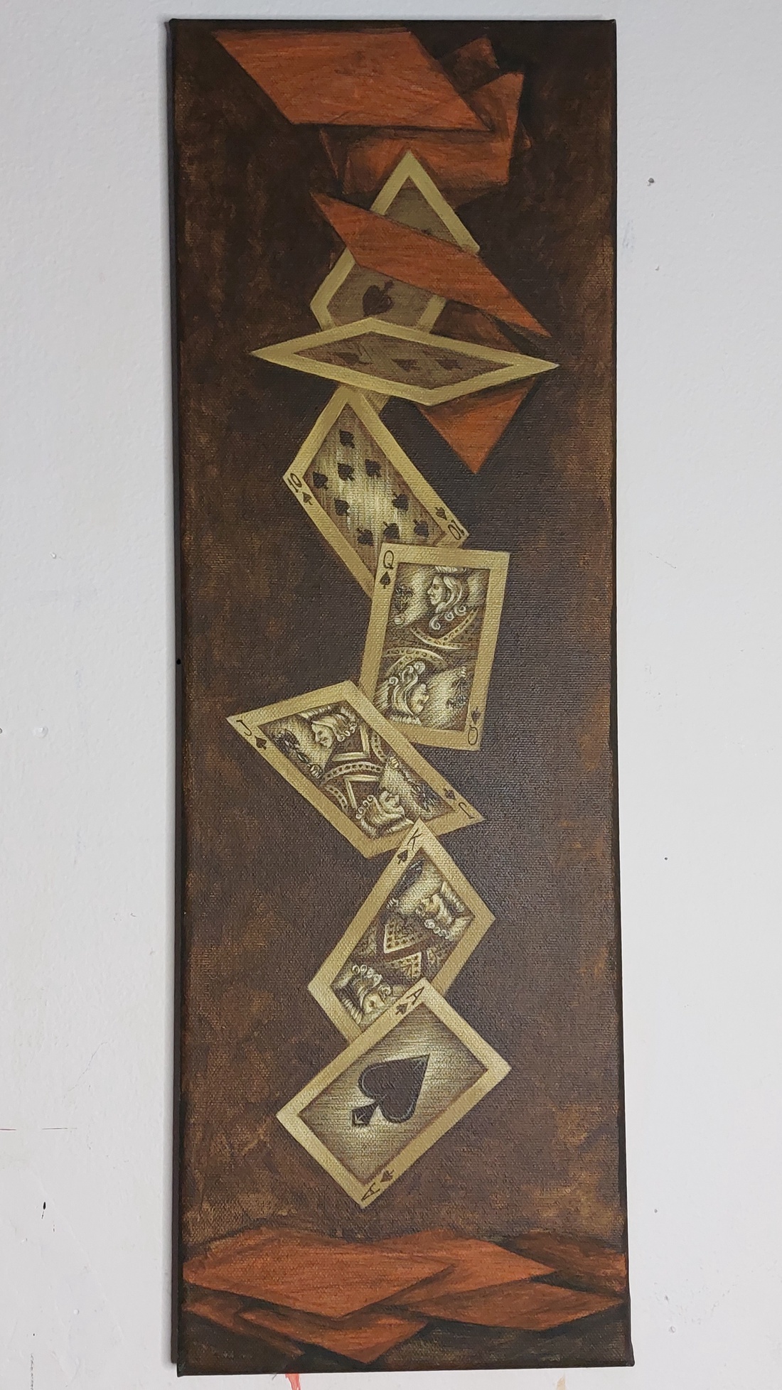 Tablou cărți de joc - arte vizuale și accesorii  - picturi - pictură acrilică - Artynos.ro